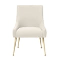 thumbnail image 5 of MEXIYA Irina Dining Chair Beige Easy Clean Velvet Upholstered Side Chair with Brushed Gold Leg, 5 of 7