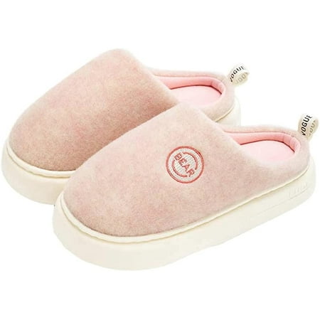 

CoCopeaunts Women Home Plush Warm Slipper Comfy Fleece Lined House Slippers Winter Thick Memory Foam Anti-Slip Sole Slipper