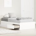thumbnail image 1 of South Shore Callesto Twin Mates Bed with 3 Drawers, in Pure White, 1 of 12