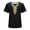 thumbnail image 5 of Penkiiy Women's Mexican Boho Embroidered Tops Short Sleeve Peasant Casual Loose Tunics Fall Blouse Shirts for Women,Vintage Floral Tunic Shirts, Flowers Embroidery Blouses S Black, 5 of 6