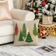 thumbnail image 6 of Christmas Pillow Covers 16 x 16 Inch Set of 2 Gold Green Colorful Christmas Trees Throw Pillow Covers Xmas Winter Holiday Decorative Pillow Covers Cushion Cases Decoration for Sofa Couch Gray, 6 of 6