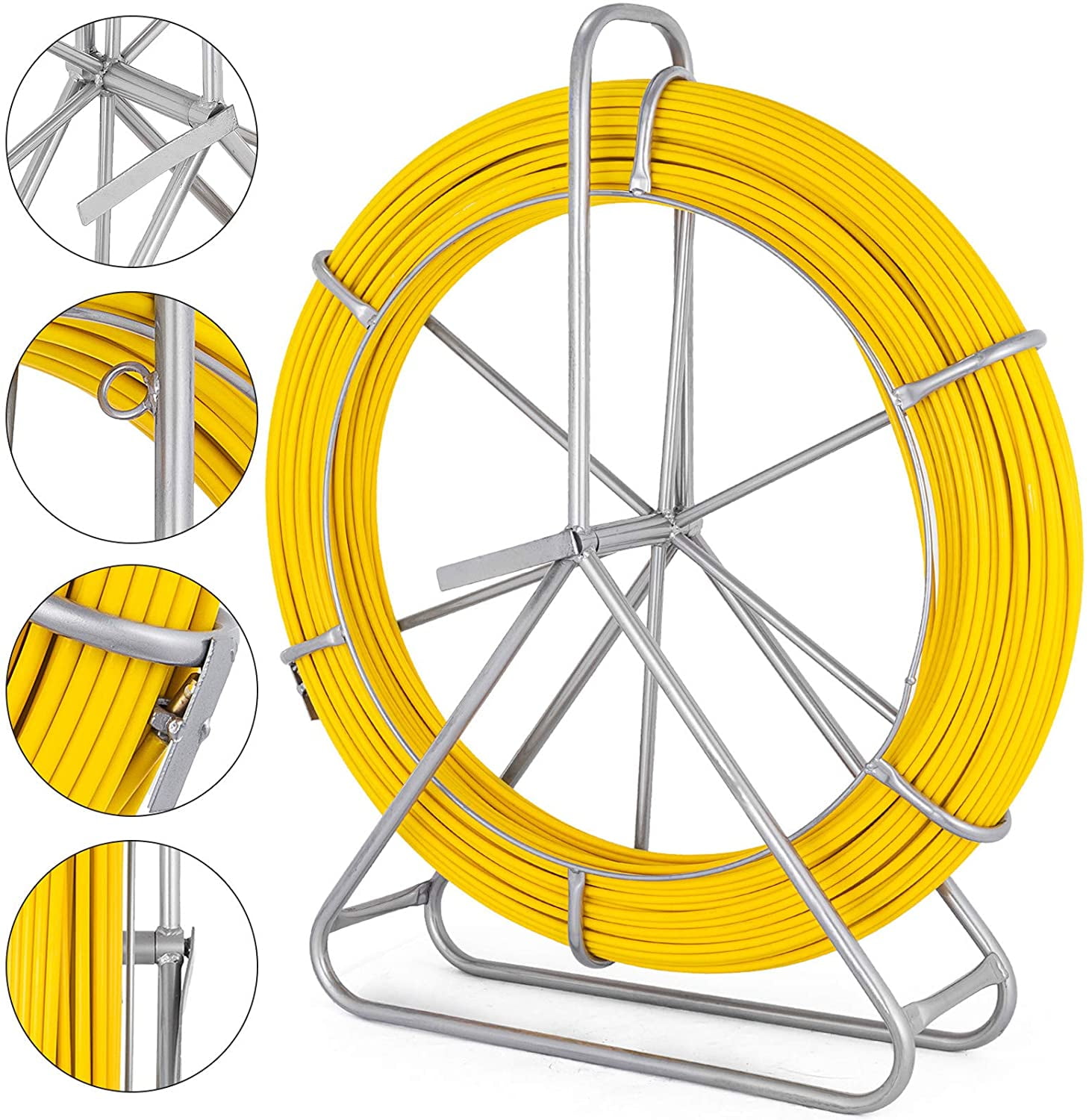 VEVOR 8mm 150m Fish Tape Fiberglass Wire Cable Running Rod Duct Rodder