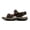 Dark Brown, variant on Men's Adjustable Outdoor Sport Sandals, Breathable Green Leather Hiking Sandals