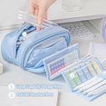 thumbnail image 3 of Bolsa Plegable Para Bolígrafos, Estructura Extraíble, Uso Versátil, Bolsa Organizadora De Papelería De Gran Capacidad Para Uso En Oficina Para Borrador De Marcador De Lápiz, 3 of 7