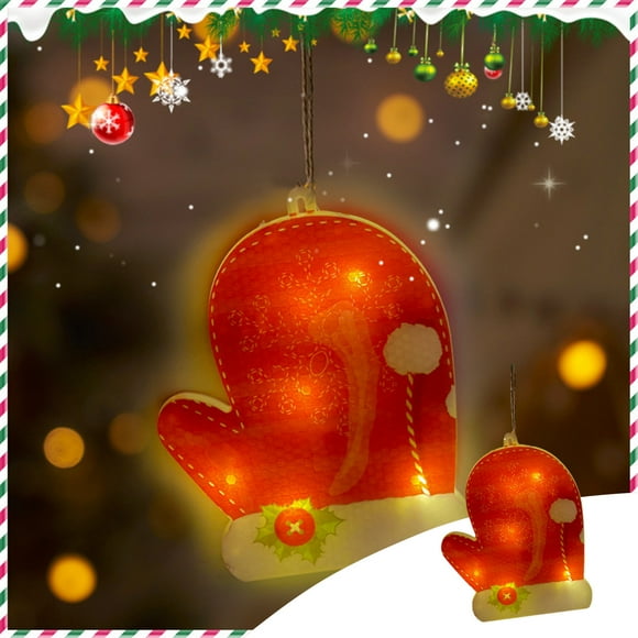 Nilvkv Christmas Window Decoration Lights Battery Operated Christmas Indoor Lights Window Hanging Decoration Lights Party Christmas Gift