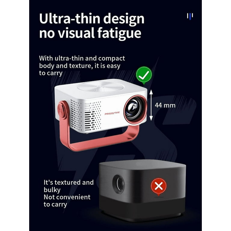 2025 M60 Pro Black Portable Projector Beamer Android 11 4K Dual