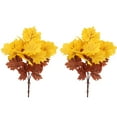 thumbnail image 2 of Halloween Clearance Boovnll Fall Flowers, 2Pcs Maple Leaves Artificial Flowers for Outdoors Indoor Fake Flowers for Thanksgiving Wedding Tables Centerpiece Party Decor, Fall Decorations for Home, 2 of 6