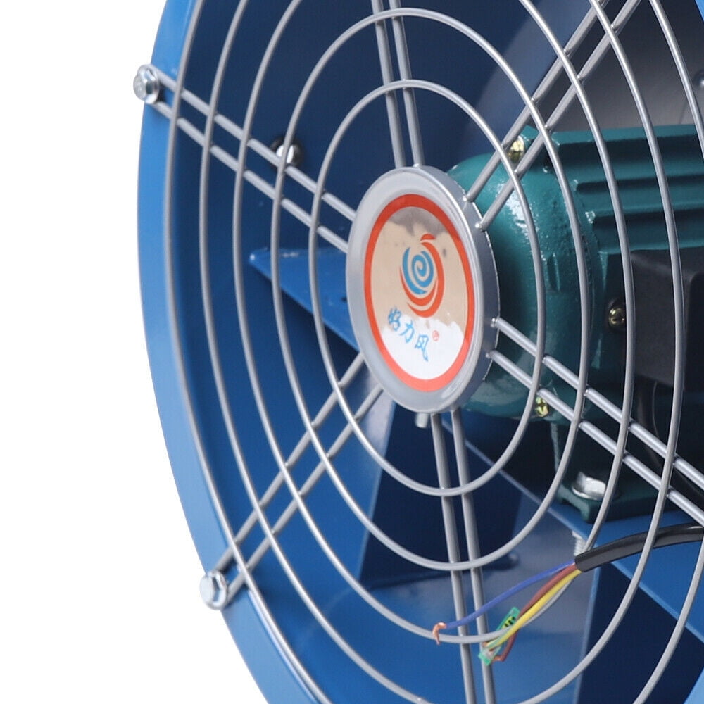 FETCOI 16" Axial Fan Cylinder Pipe Paint Spray Booth Ventilator Fumes Exhaust Flow Fan