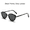 Black Grey, variant on Cat Eye Polarized Sunglasses for Men Women, UV400 Protection TAC Lens Trendy Metal Frame Sun Glasses for Driving Travel Street Style
