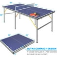 Riedhoff Portable Table Tennis Table, Ultra-Compact Design with Net, 2 ...