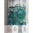 thumbnail image 6 of Abstract Oil Painting Sheer Curtains 108 Inches Long 2 Panels Watercolor Green Decor Light Filtering Semi Sheer Window Curtains Drapes for Bedroom Living Room 52"x108", 6 of 7