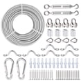 thumbnail image 1 of hannger 3/16" Wire Rope Kit, 100 Ft PVC Coated Steel Cable w/ 7&Atilde;7 Strand Core, Stainless Steel Turnbuckle Wire Tensioner Kit for Decking Stair Railing, Shade Sail, 1 of 13