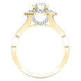 thumbnail image 2 of Dazzlingrock Collection 1.40 Carat (Ctw) 14K White Diamond Ladies Bridal Split Shank Halo Engagement Ring, Yellow Gold, Size 6, 2 of 3
