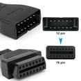 thumbnail image 3 of CHUANK GM 12 Pin to OBD 16 Pin Adapter  GM 12 Pin OBD1 to OBD2 OBD-II 16 Pin Cable Connector Scanner Adapter Fit for GM Vehicle  Programming Diagnostic Cable Scan Tool  OBD II Adapter Con, 3 of 8