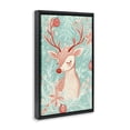 thumbnail image 2 of Stupell Industries Cottage Pink & Blue Vintage Reindeer Black Floating Frame Canvas Art, 17 x 25, by Arlington Prints, 2 of 7