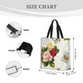 thumbnail image 4 of Naloa Vintage Bike Flower Butterfly Tote Bag for Women, Foldable Tote Bag With Zipper, Large Shoulder Bag, Top Handle Handbag for Travel, Work, Shopping, 4 of 9
