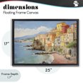 thumbnail image 4 of Stupell Industries Transitional Colorful Coastal Town by Sea Black Floating Frame Canvas Art, 25 x 17, by Creative Studio, 4 of 8