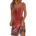 thumbnail image 1 of vestido de verano casual sin mangas para mujer cubre swing casual vestido de camiseta sin mangas suelto rojo / m, 1 of 5