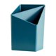 thumbnail image 2 of Clean Desk Pen Organizer 2 Compartment Plastic Storage Caddy For Office School And Home Supplies In White And Blue, 2 of 6
