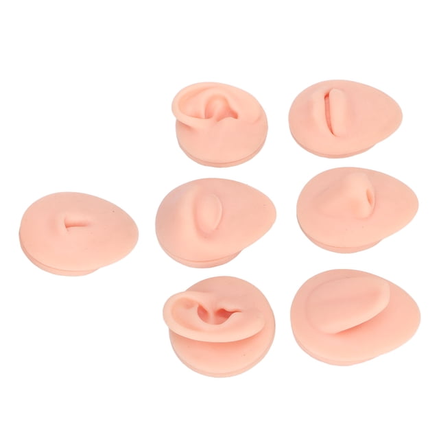 Ear Model, 3D Simulation Body Practice Model Nose Tongue Model For Piercers Light Skin Color,Medium Skin Color,Dark Skin Color