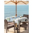 thumbnail image 3 of Outdoor Tablecloth with Umbrella Hole for Patio/Picnic/Party/Camping, Hydrangea Eucalyptus Waterproof Table Cloth Square Cover Washable, Summer Botanical Grey Buffalo Plaid (54"x 54"), 3 of 9