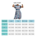 thumbnail image 1 of Casual Summer Dress, Summer Dress Stripe Printed Medium Length Simple  For Parties For Girls Blue L, 1 of 5