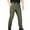 A-Green335, variant on XIAONU Mens Multi Pocket Cargo Pants Belted Waist Slim Fit Straight Pants Lightweight Outdoor Workout Pants