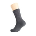 thumbnail image 5 of Solid Cotton Cushion Crew Socks for Women and Men Anthracite Gray 3 Pairs Size 9-11, 5 of 9