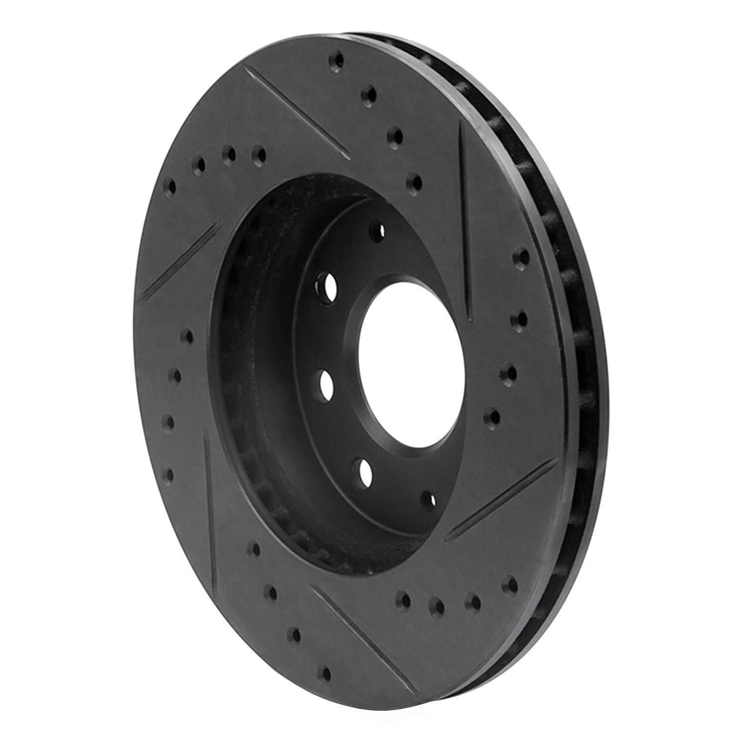 Dynamic Friction Company 633-72018L DFC Brake Rotor - Drilled And Slotted - Black