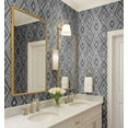 thumbnail image 3 of S4Sassy Diamond Ikat Wallpaper - Gray Wall Covering, 25" x 60" Self-Adhesive Vinyl Walls Paper, Wallwrap, Easy DIY Wall Covering For Boho aesthetic wall decor, Living Room, Living Spaces, 3 of 9