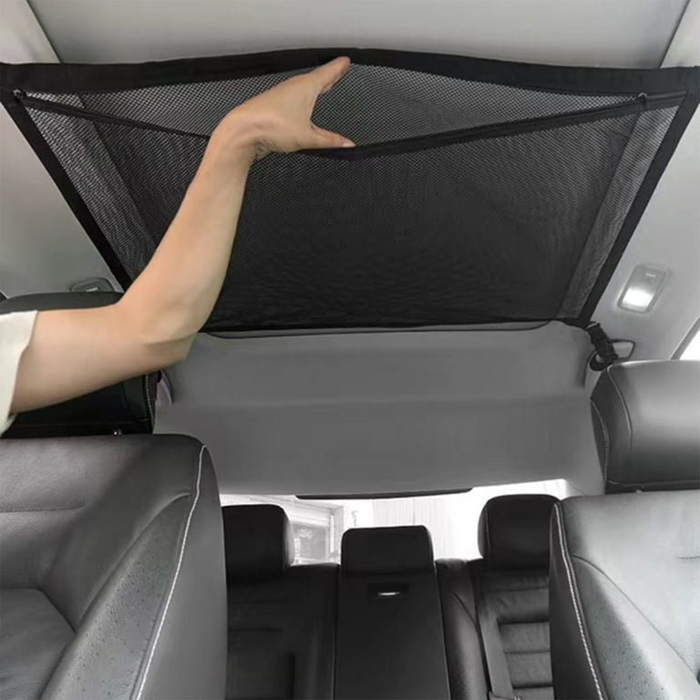 Car Ceiling Cargo Net Strong Load-Bearing Mesh Car Roof Storage Organizer  Large Capacity Space Saving Car Ceiling Net Storage Bag Car Interior