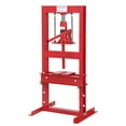 thumbnail image 1 of Presse Hydraulique Rouge, Presse de Banc Hydraulique Robuste avec 2 Plaques de Presse, Presse de Garage Réglable en H, 1 of 5