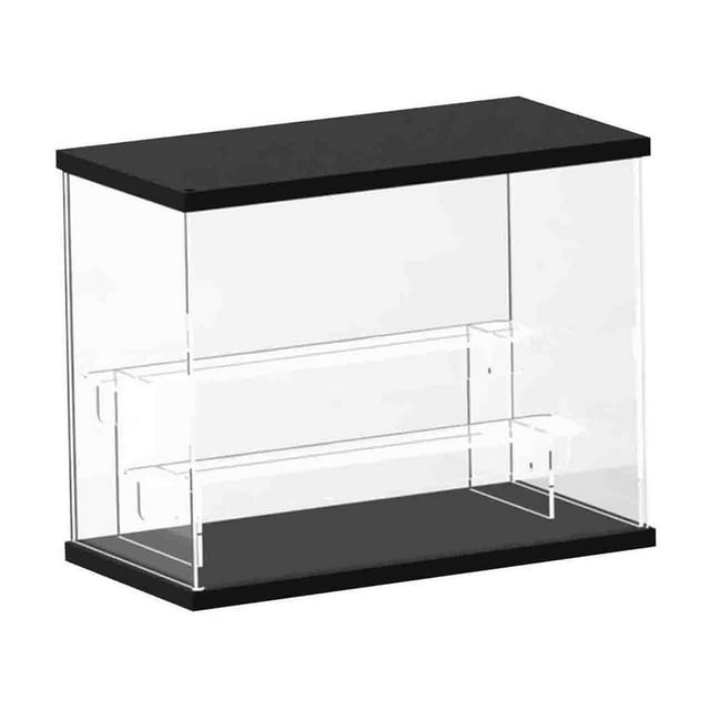 HILABEE Acrylic Display Case Easy to Assemble 2 Tier Display Box Organizer Cube for Doll XL