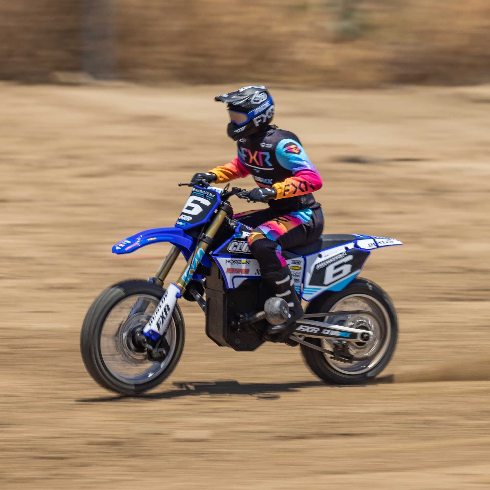 Losi RC Motorcycle Promoto-MX 1/4 Motorcycle Ready-to-Run Battery and Charger Not Included ClubMX LOS06000T2 Blue Other Gas Tank Motorcycle etc.