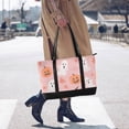 thumbnail image 4 of FORMRS Canvas Laptop Tote Bag for Women with 15.6" Computer Compartments Shoulder Handbag, Cute Pink Halloween, 4 of 7