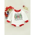 thumbnail image 2 of Qmyliery Infant Baby Spring Autumn Romper, Long Sleeves Round Neck Cartoon Letter String Lights Print Jumpsuit for Boys Girls, 2 of 9