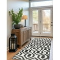 thumbnail image 5 of Unique Loom Chindi Jute Collection Area Rug (2' 2" x 6' 1" Runner Black and White), 5 of 9