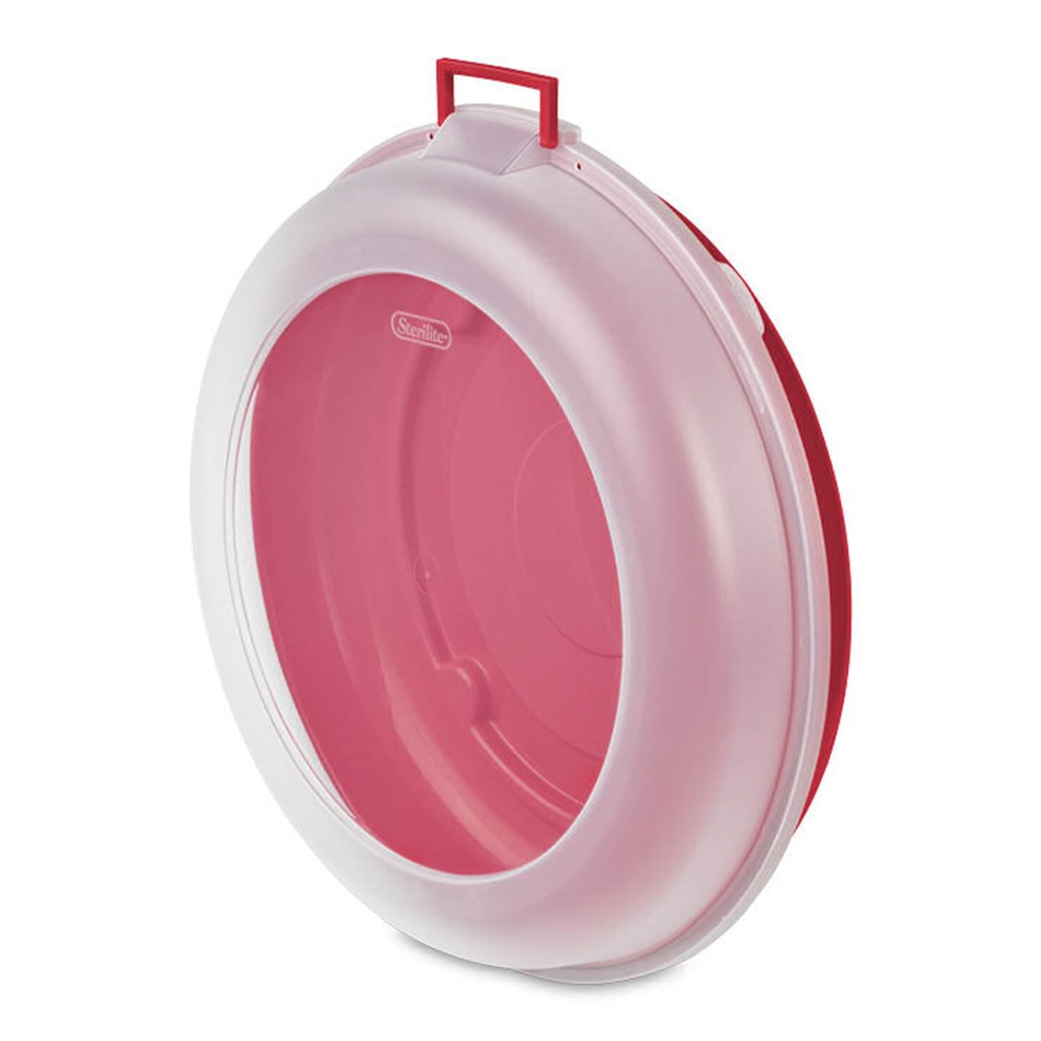 Sterilite Clear Lid Red Base Nesting Storage Christmas Wreath Box 19746606