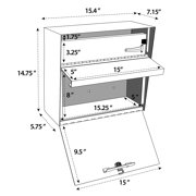 Mail Boss Metro Locking Security Mailbox, Alpine White