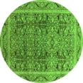 thumbnail image 1 of Ahgly Company Indoor Round Oriental Green Traditional Area Rugs, 5' Round, 1 of 4