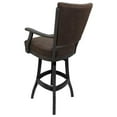 thumbnail image 2 of Classic Wood Swivel Counter 26" Stool with Arms - Whiskey Brown Fabric Dark Gray, 2 of 2