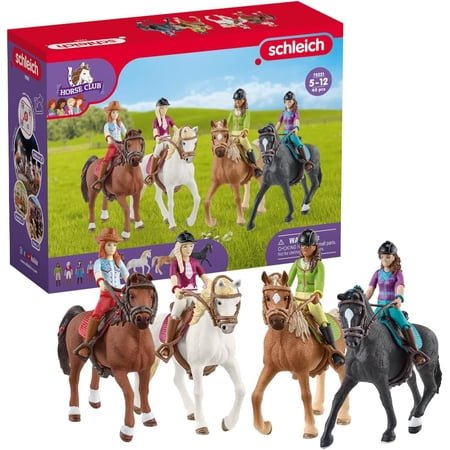 Schleich Horse Club - 40PC Complete Rider Playset with Horses and Accessories - Horse Toys for Girls and Boys 5+ - Imaginative Play for Kids - 72221