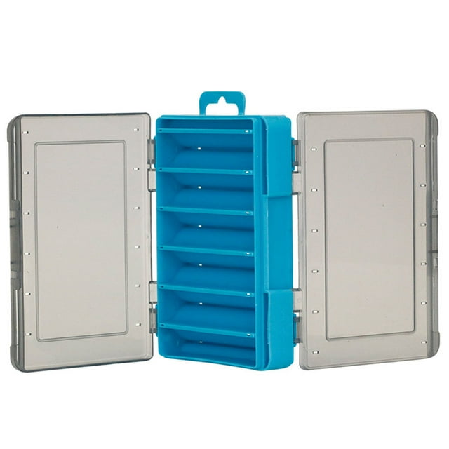 Labymos Mini Fishing Tackle Box Fishing Lure Bait Hooks Storage Box Double Sided Fishing Accessories Container Case Organizer