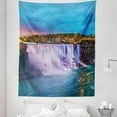 thumbnail image 1 of America Tapestry, Majestic View of the Niagara Falls Strong Flow of the Water Dreamy Illustration, Fabric Wall Hanging Decor for Bedroom Living Room Dorm, 5 Sizes, Multicolor, by Ambesonne, 1 of 1