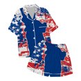 thumbnail image 4 of Kids' 4th Of July Printed Satin Pajama Set Short Sleeve, 4 of 4