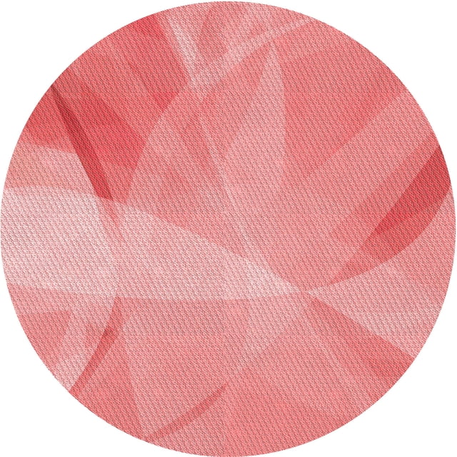 Ahgly Company Tapis d'Intérieur Lavables en Machine, Ronds, Rouges Transitionnels, 6' Ronds