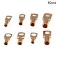 thumbnail image 4 of Linyer 60 Pieces Battery Terminal Connectors Copper Wire Lugs Perfectly-matching Welding Cart Batteries Cable Ends for Wires Connection Gold, 4 of 8