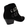 thumbnail image 3 of INC Womens Black Studded Comfort Buckle Accent Cushioned Iliana Almond Toe Block Heel Zip-Up Booties 6 M, 3 of 8