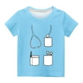 thumbnail image 3 of TAGOLD Toddler Girls Boys Summer Blouses Tops,Shirts For Kids Short Sleeve Graphic T-Shirt Round Neck Crop Top For 3-14 Years Girls And Boy T-Shirt Tee, 3 of 3