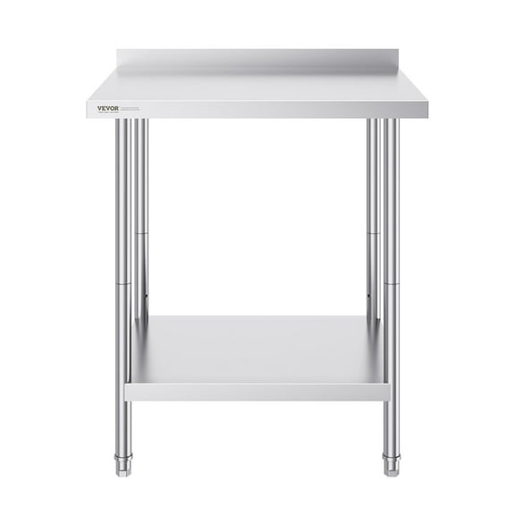 Stainless Steel Work Table 24x30x36 Inches, Adjustable Height Commercial Food Prep Table for Restaurant, Kitchen & Hotel - Heavy Duty